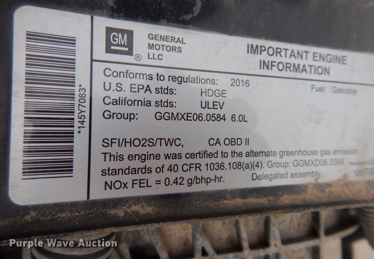 image for item KN9965 2016 Isuzu NPR  street sweeper truck