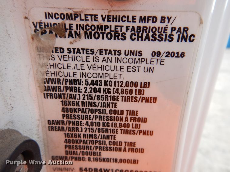 image for item KN9965 2016 Isuzu NPR  street sweeper truck