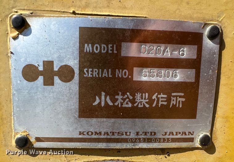 image for item KR9466 Komatsu D20A6  dozer