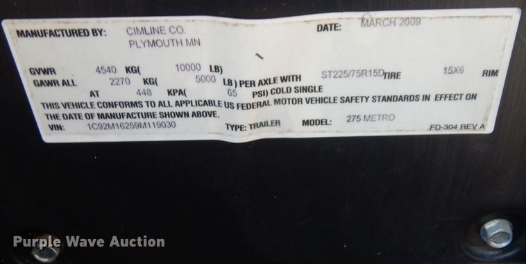 image for item KU9986 2009 Cimline Metro 275  melter applicator
