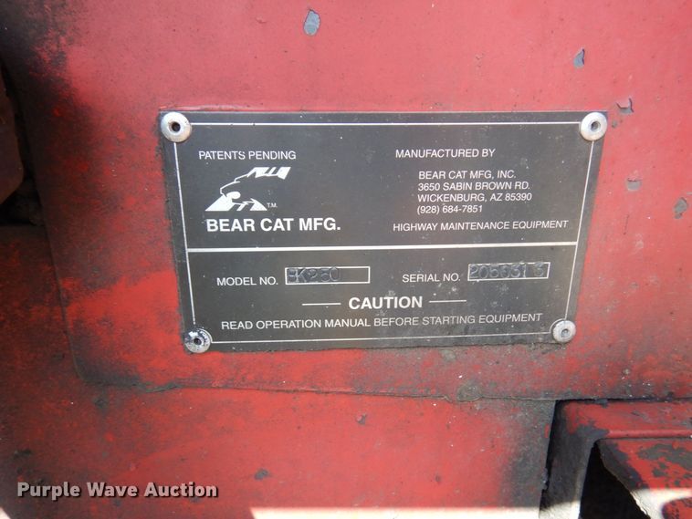 image for item KU9987 Bear Cat BK250  pothole patcher