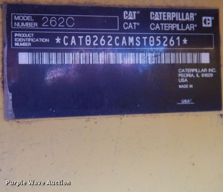 image for item KU9989 2012 Caterpillar 262C  skid steer loader