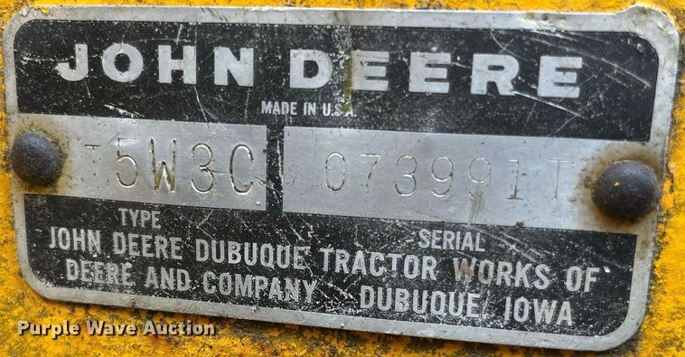image for item LA9953 John Deere T5W3C  backhoe