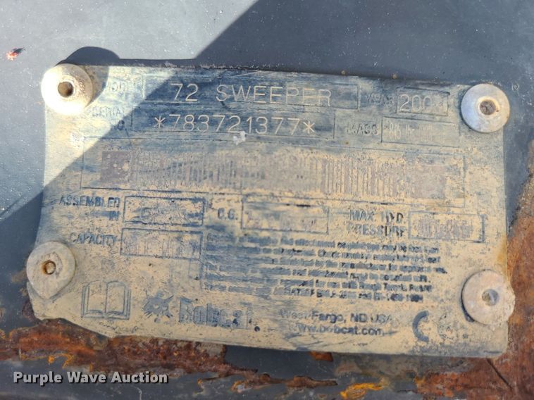 image for item LE9072 Bobcat 72 Sweeper  72" W skid steer broom