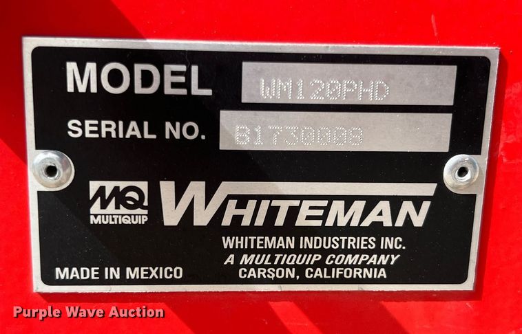 image for item LG9191 Multiquip Whiteman WM120PHD  mixer