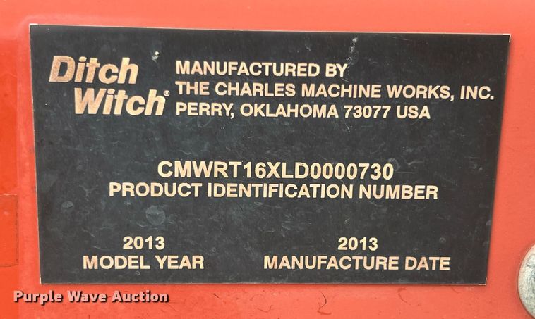 image for item LG9234 2013 Ditch Witch RT16  trencher