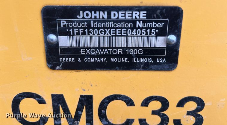 image for item LI9722 2014 John Deere 130G  excavator