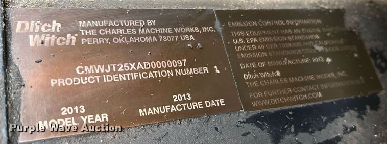 image for item LI9724 2013 Ditch Witch JT25  directional boring unit