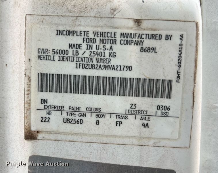 image for item LI9726 1991 Ford L8000  dump truck