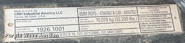 image for item LI9732 2020 Case 650M LT  dozer