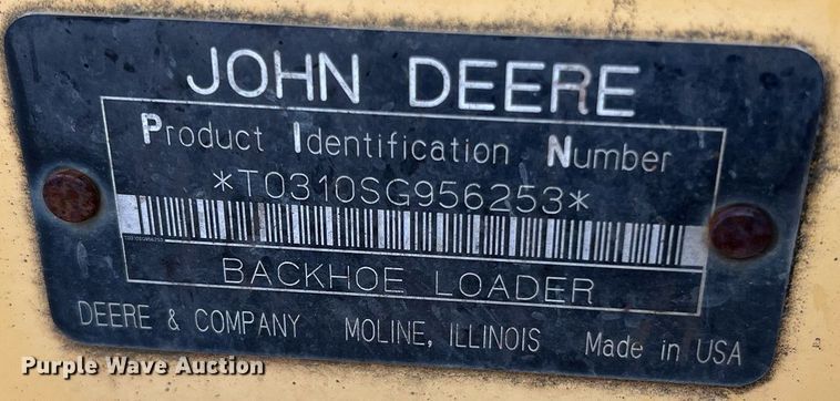 image for item LI9734 2006 John Deere 310SG  backhoe