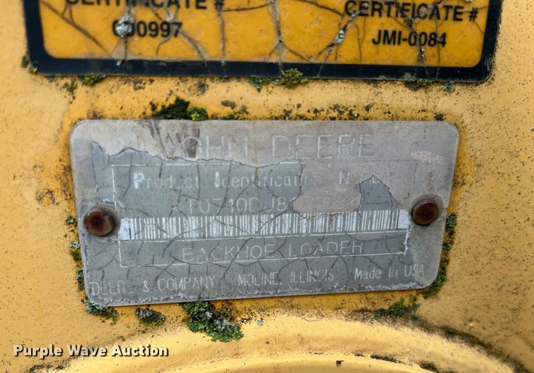 image for item LI9735 1996 John Deere 710D  backhoe