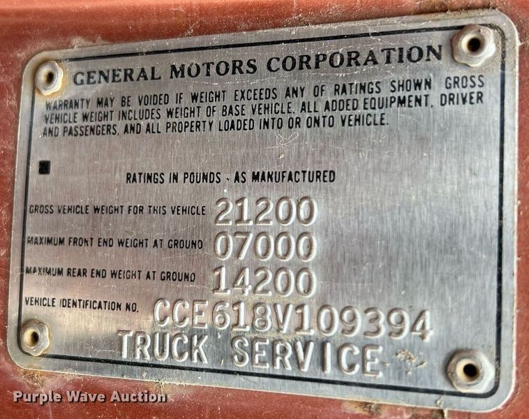 image for item LI9736 1978 Chevrolet C60 Custom Deluxe  flatbed truck