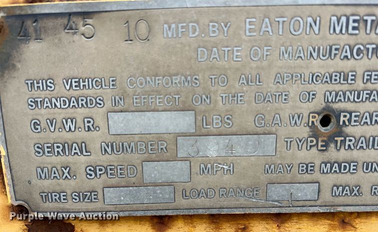 image for item LI9744 1976 Eaton TCR14E  reel trailer