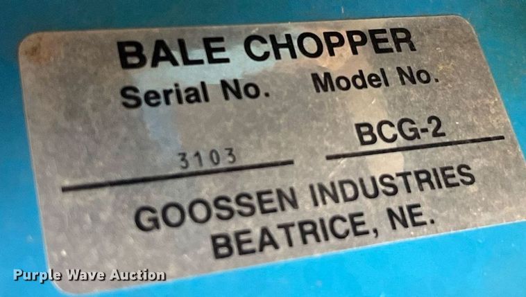 image for item LI9764 Goossen BCG-2  bale chopper