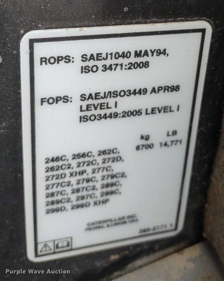 image for item LL9153 2013 Caterpillar 277C Series II  tracked skid steer loader