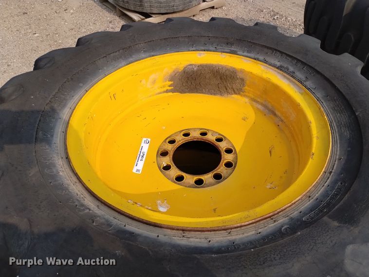 image for item LP9616 (4) 15.5-25 tires and wheels