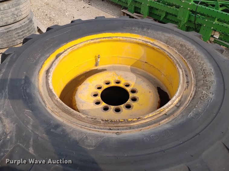 image for item LP9616 (4) 15.5-25 tires and wheels