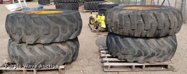 image for item LP9619 (4) 17.5-25 tires and wheels