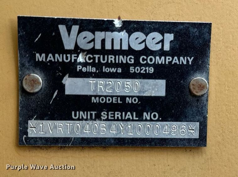 image for item LP9974 2000 Vermeer V2050  trencher