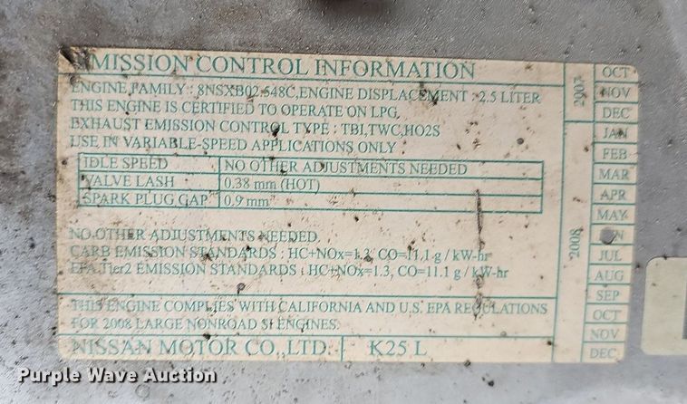 image for item LW9615 Nissan 60  forklift