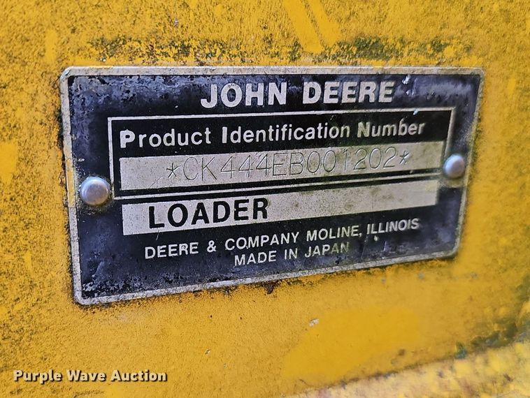 image for item LW9620 1992 John Deere 444E  wheel loader