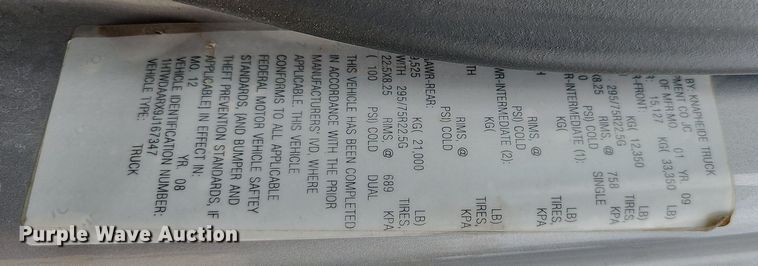 image for item LW9625 2009 International WorkStar 7400  dump truck