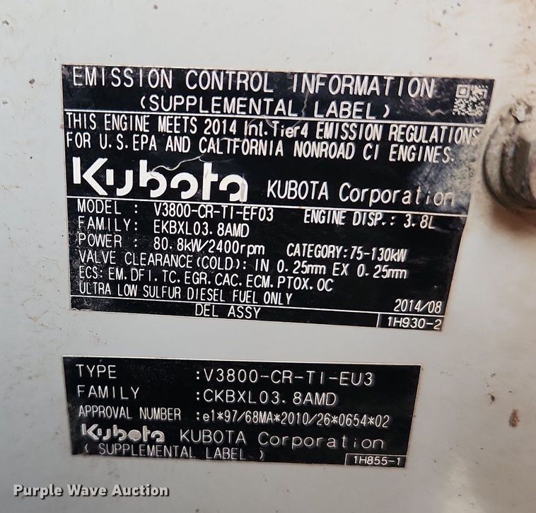 image for item LX9565 2015 Takeuchi TL12  tracked skid steer loader