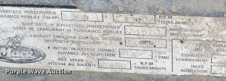 image for item LX9579 1999 Mack DM690S  dump truck