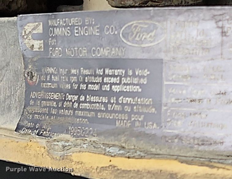 image for item LX9580 1995 Ford LNT8000  dump truck