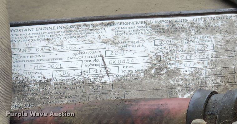 image for item LX9584 1991 Mack RD690S  dump truck