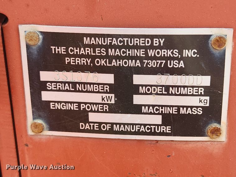 image for item LX9600 1999 Ditch Witch 3700  trencher