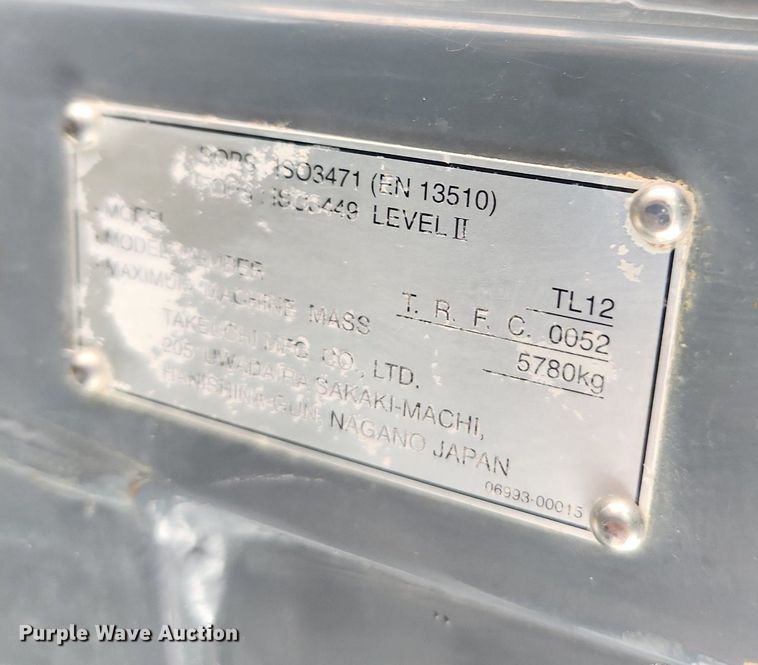 image for item LX9622 2013 Takeuchi TL12  tracked skid steer loader