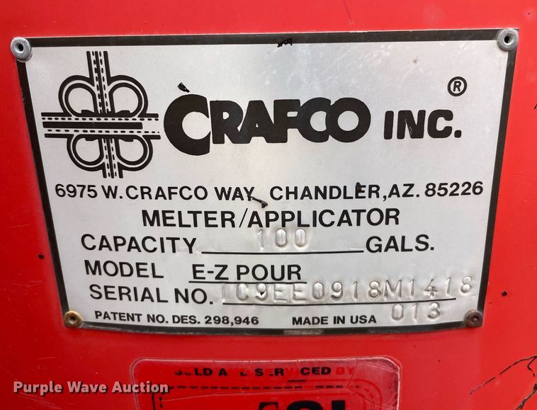 image for item LY9746 (2) Crafco E-Z Pour melter applicators