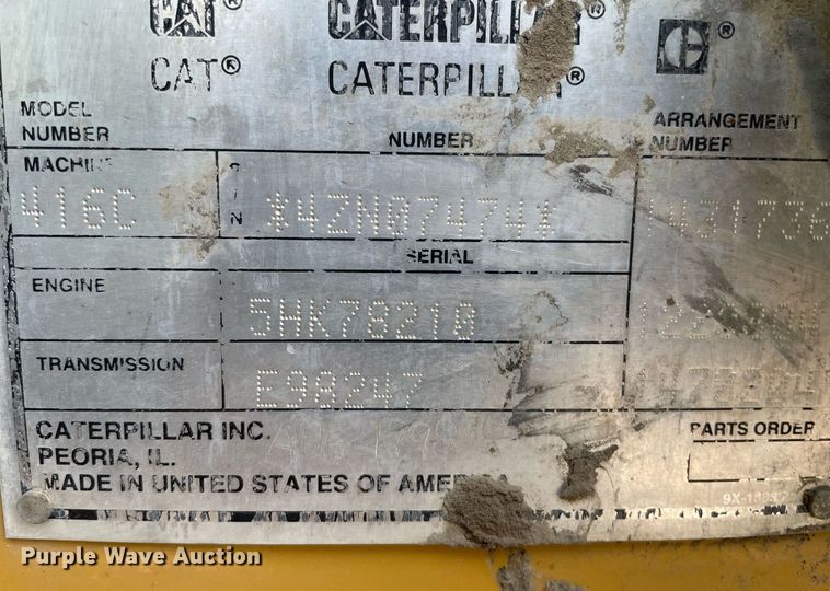 image for item LY9754 1998 Caterpillar 416C  backhoe