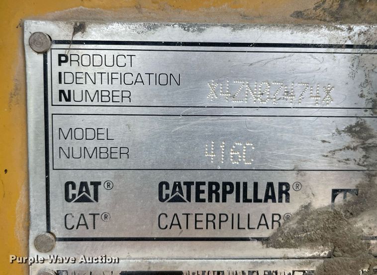 image for item LY9754 1998 Caterpillar 416C  backhoe
