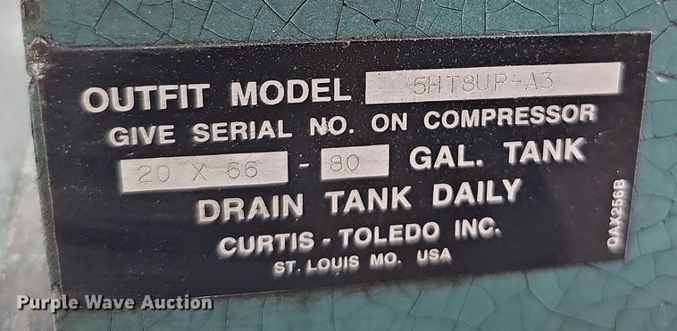 image for item MD9825 Curtis Challenge Air 5HT8UP-A3  air compressor