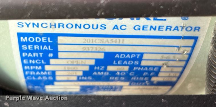 image for item MG9010 2017 Generac MLT6S  light plant