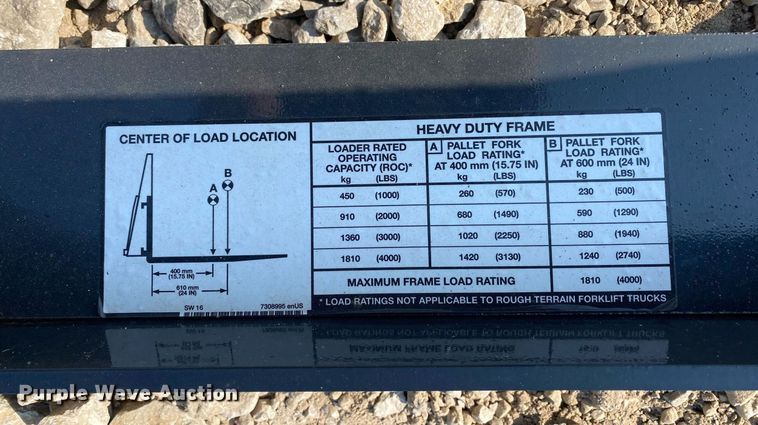 image for item MG9927 Bobcat Pallet Fork HD  skid steer forks