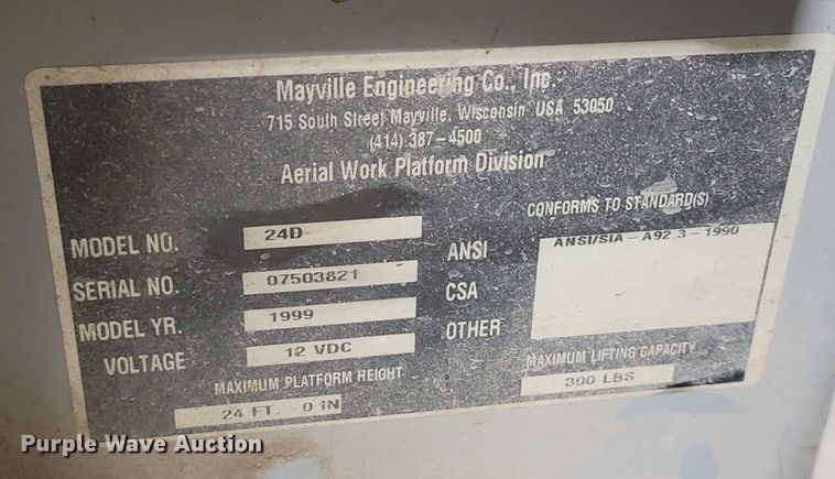 image for item ML9405 Mec Handy Herman 24D  vertical lift