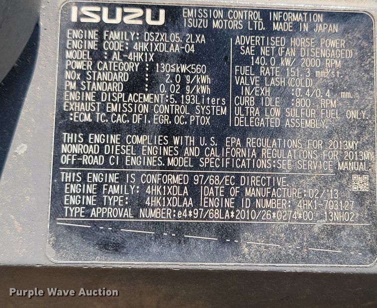 image for item ML9416 2013 Link-Belt 250X3 LF  long reach excavator