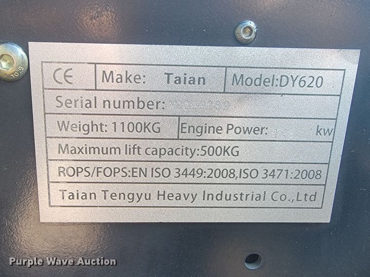 image for item ML9444 Taian DY620  compact wheel loader