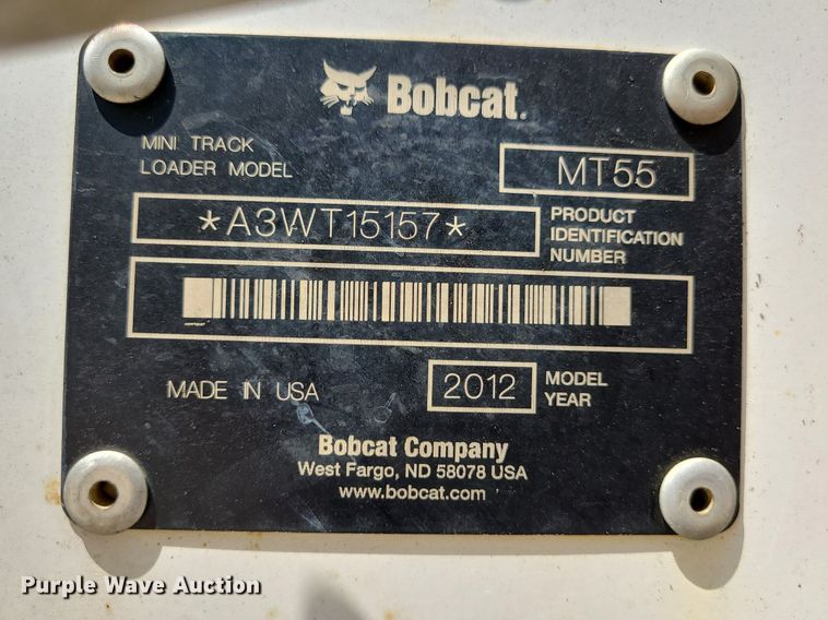 image for item MO9858 2012 Bobcat MT55  compact utility loader