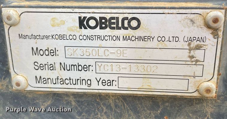 image for item MR9066 Kobelco SK350LC-9E  excavator