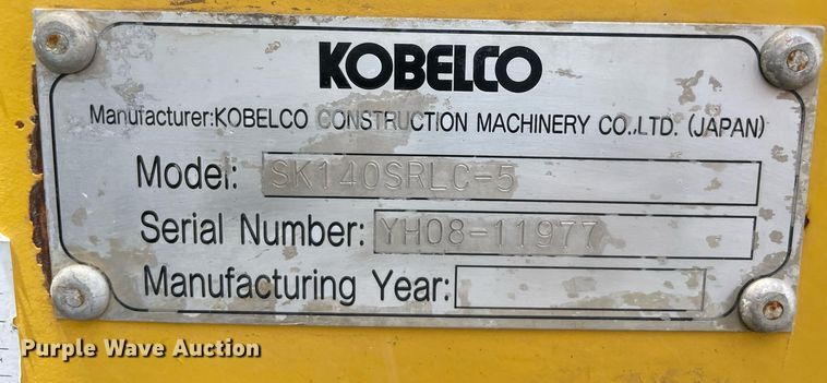 image for item MR9067 2018 Kobelco SK140SRLC  mini excavator