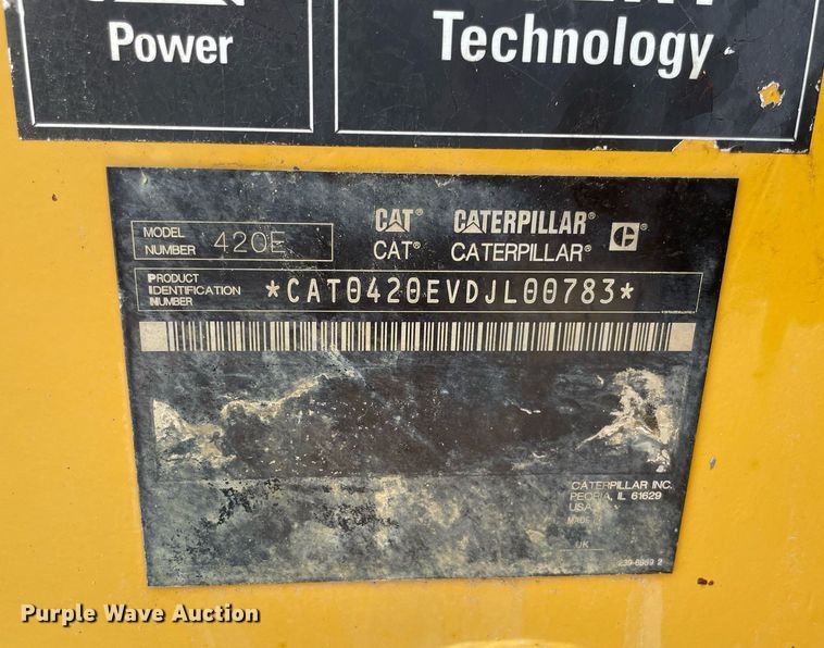 image for item MR9068 2011 Caterpillar 420E  backhoe