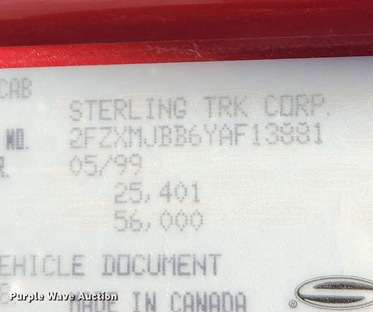 image for item MW9735 2000 Sterling L8513  dump truck