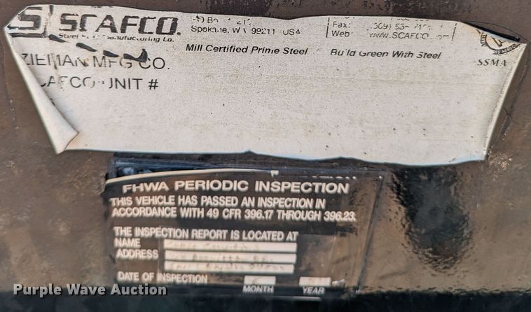 image for item MX9299 2013 Zieman  equipment trailer