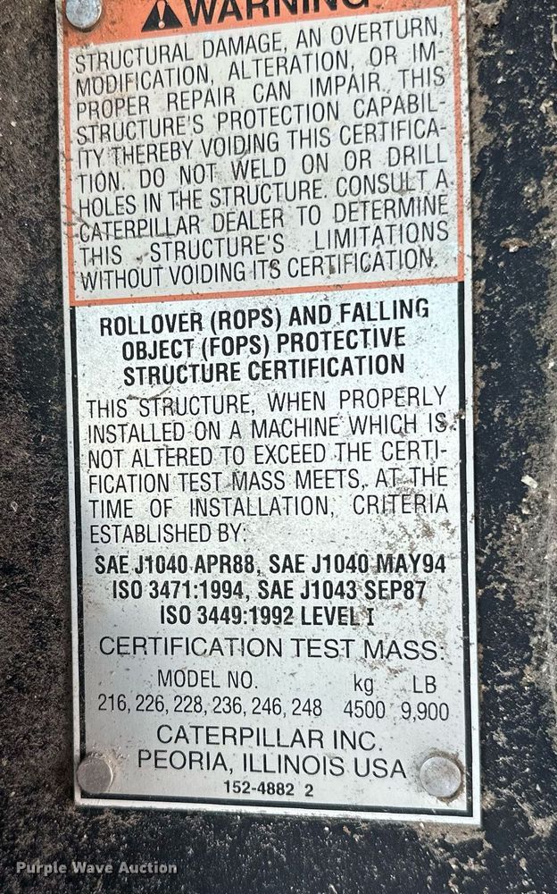 image for item OG9044 2000 Caterpillar 216  skid steer loader