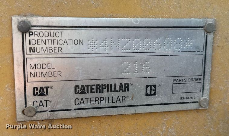 image for item OG9044 2000 Caterpillar 216  skid steer loader